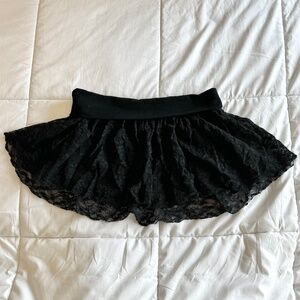 Y2K Guess Jeans Black Lace Mini Skirt Size Small